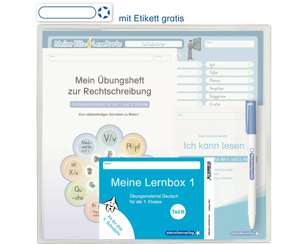 Meine Lernbox 1 - Teil B - Deutsch - Fit für das 1. Schuljahr
