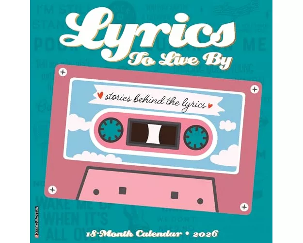 Lyrics to Live by 2026 Wall Calendar