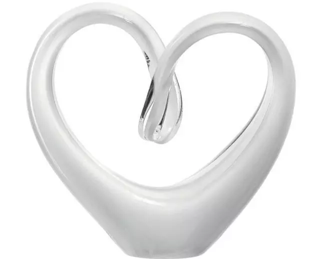 Leonardo Deko-Herz Emozione 10 cm 1 Stück, Weiss