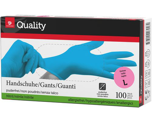 QUALITY Einweghandschuhe Nitril L 975752 blau 100 Stück