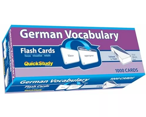 German Vocabulary Flash Cards