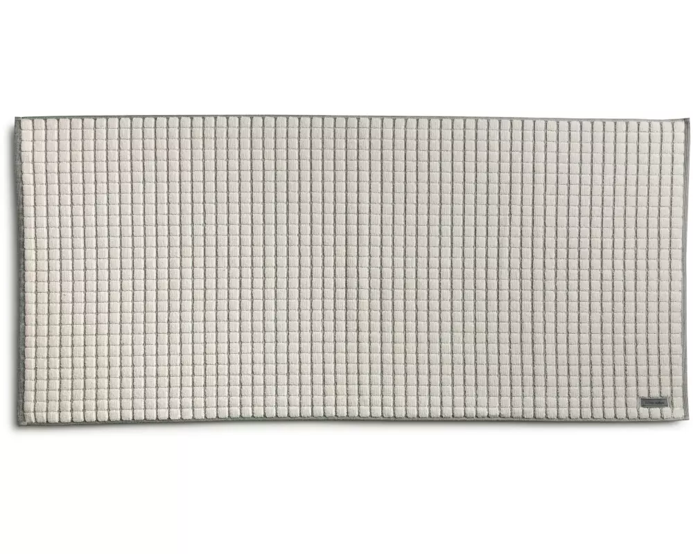 Möve Badteppich Eden Kästchen 60 x 130 cm, Nature