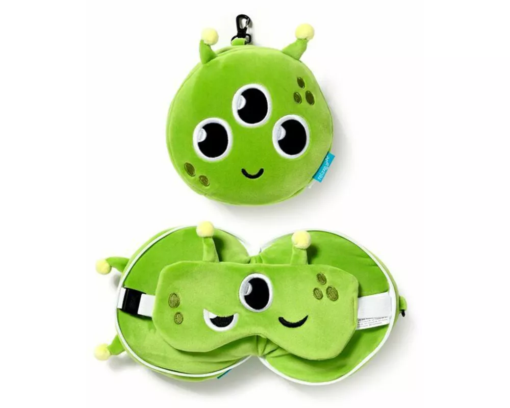 Relaxeazzz Space Cadet Alien Weltraum Reisekissen & Schlafmaske