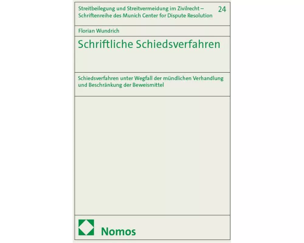 Schriftliche Schiedsverfahren