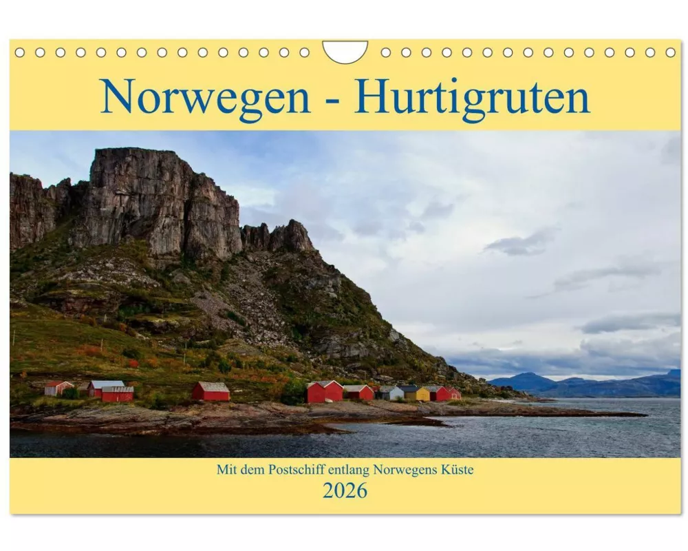 Norwegen - Hurtigruten (Wandkalender 2026 DIN A4 quer), CALVENDO Monatskalender