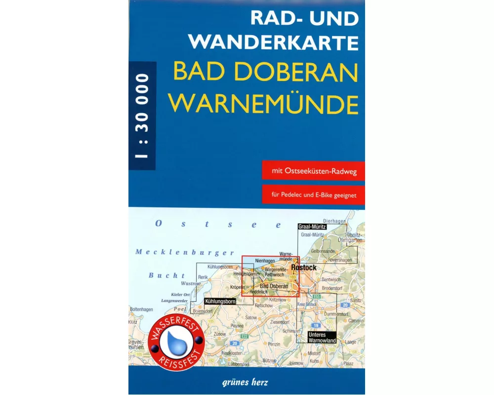 Rad- und Wanderkarte Bad Doberan, Warnemünde