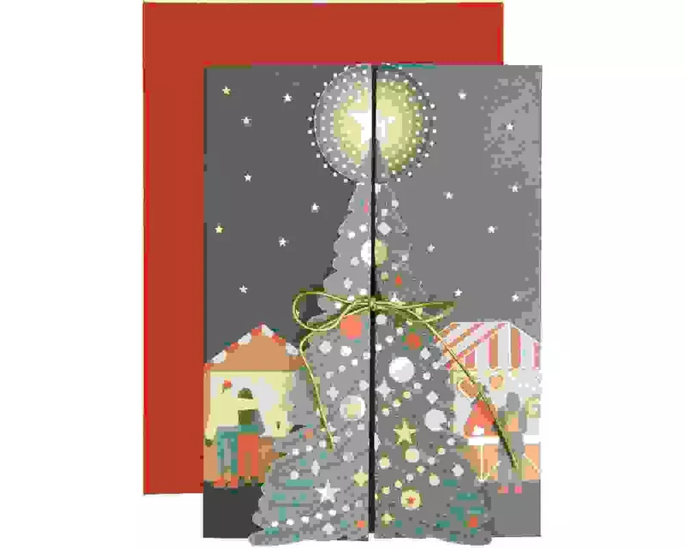 3D Klappkarte Weihnachtsmarkt, B6 FSC MIX