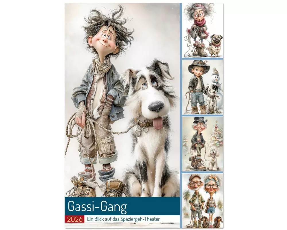 Gassi-Gang (Tischkalender 2026 DIN A5 hoch), CALVENDO Monatskalender