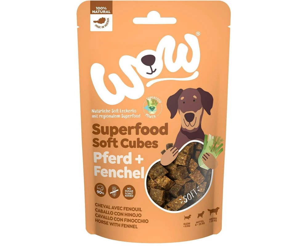 WOW Superfood Soft Cubes Pferd, Fenchel, 150 g