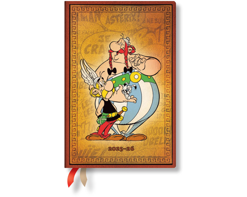 PAPERBLANKS Agenda Astérix Mini 25/26 DF0862-1 1W/2S 13M FR HOR HC 9.5x14cm