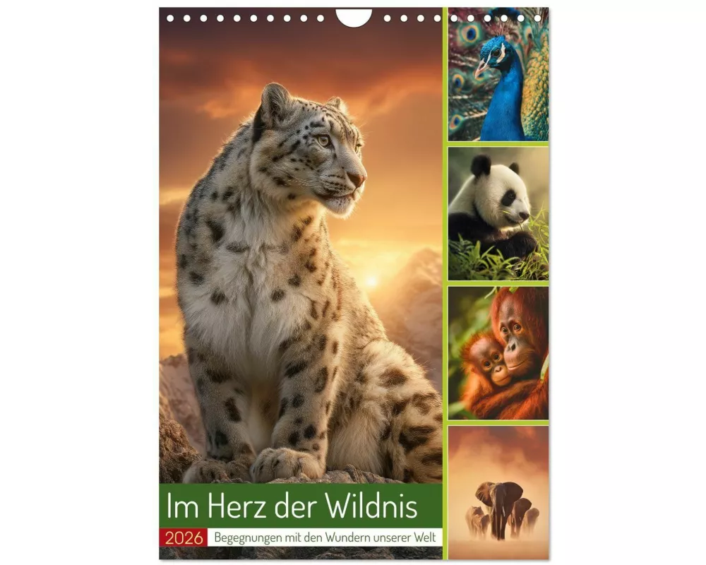 Im Herz der Wildnis (Wandkalender 2026 DIN A4 hoch), CALVENDO Monatskalender