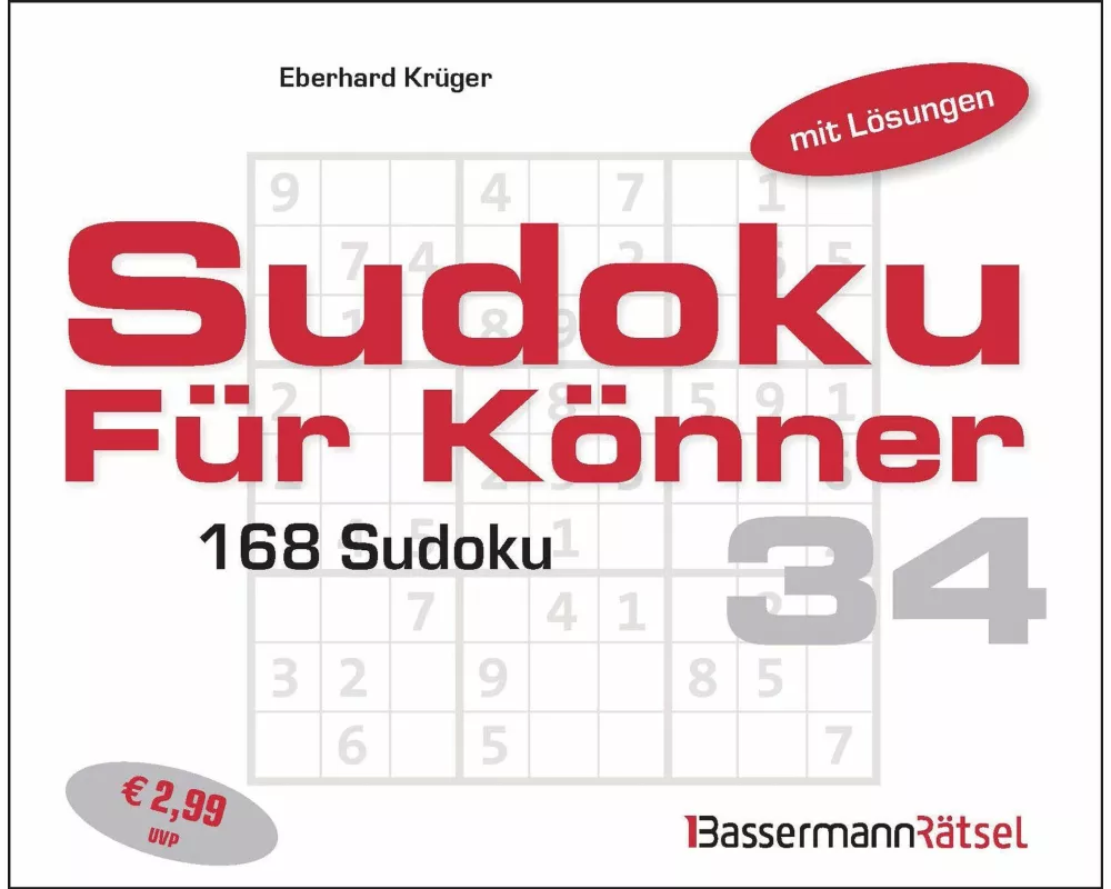 Sudoku für Könner 34 (5 Exemplare à 2,99 €)