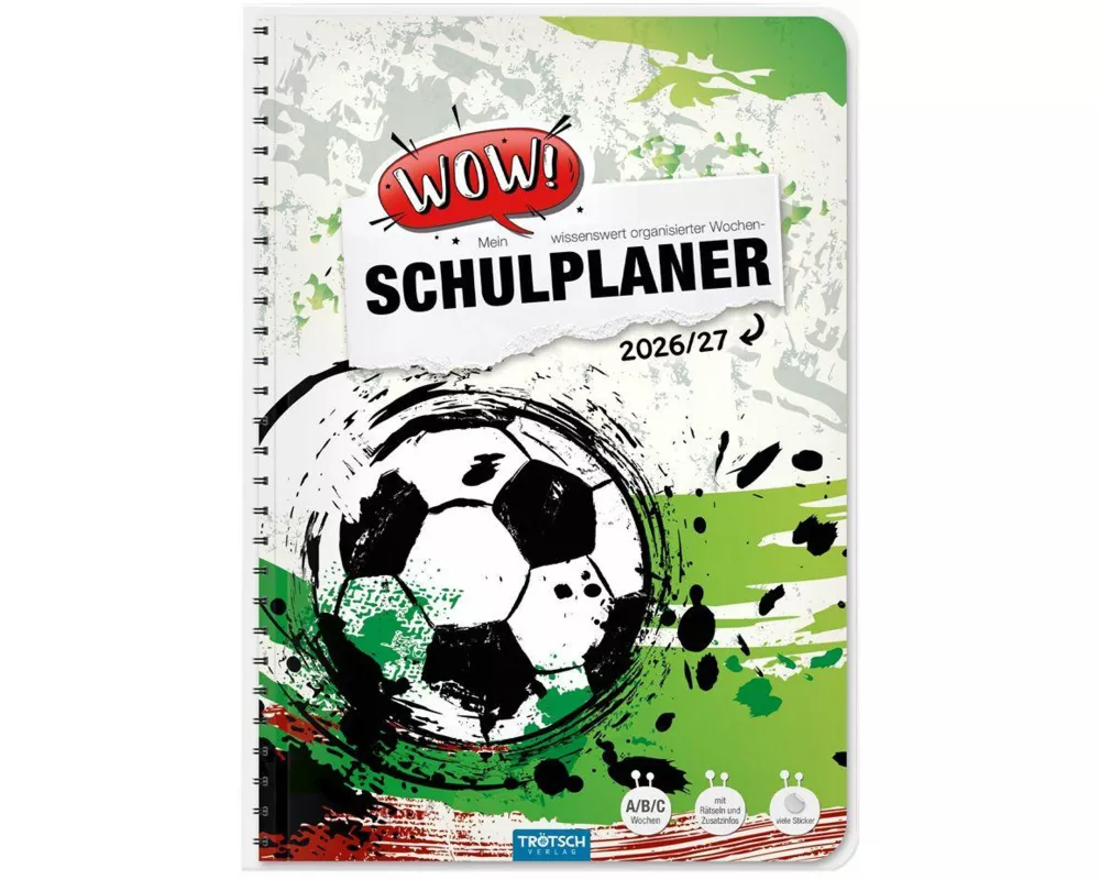 TRÖTSCH - Schulplaner WOW Fußball 26/27