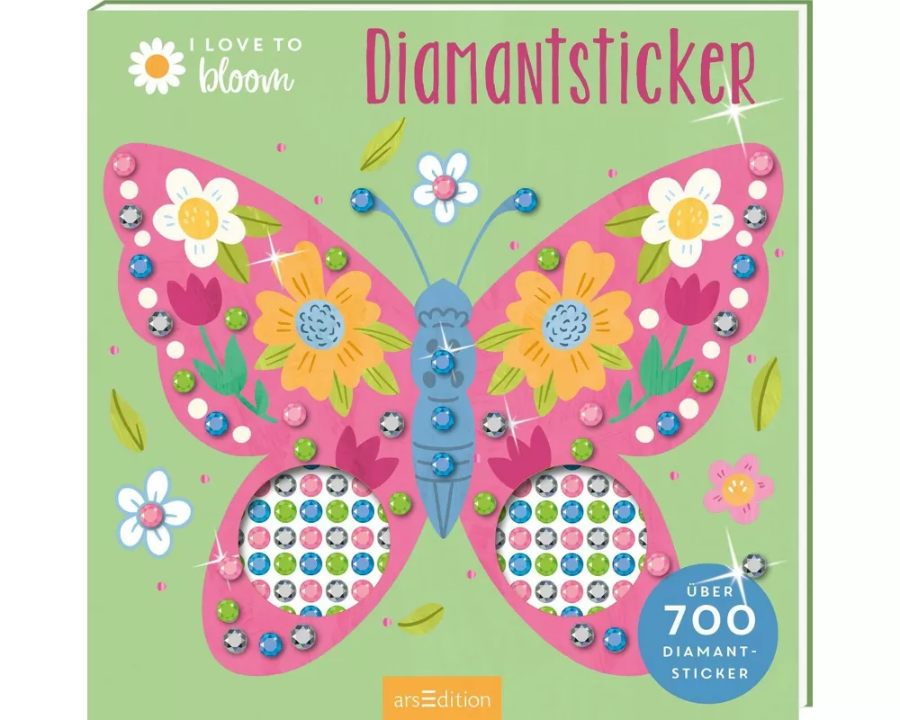 I Love to Bloom – Diamantsticker