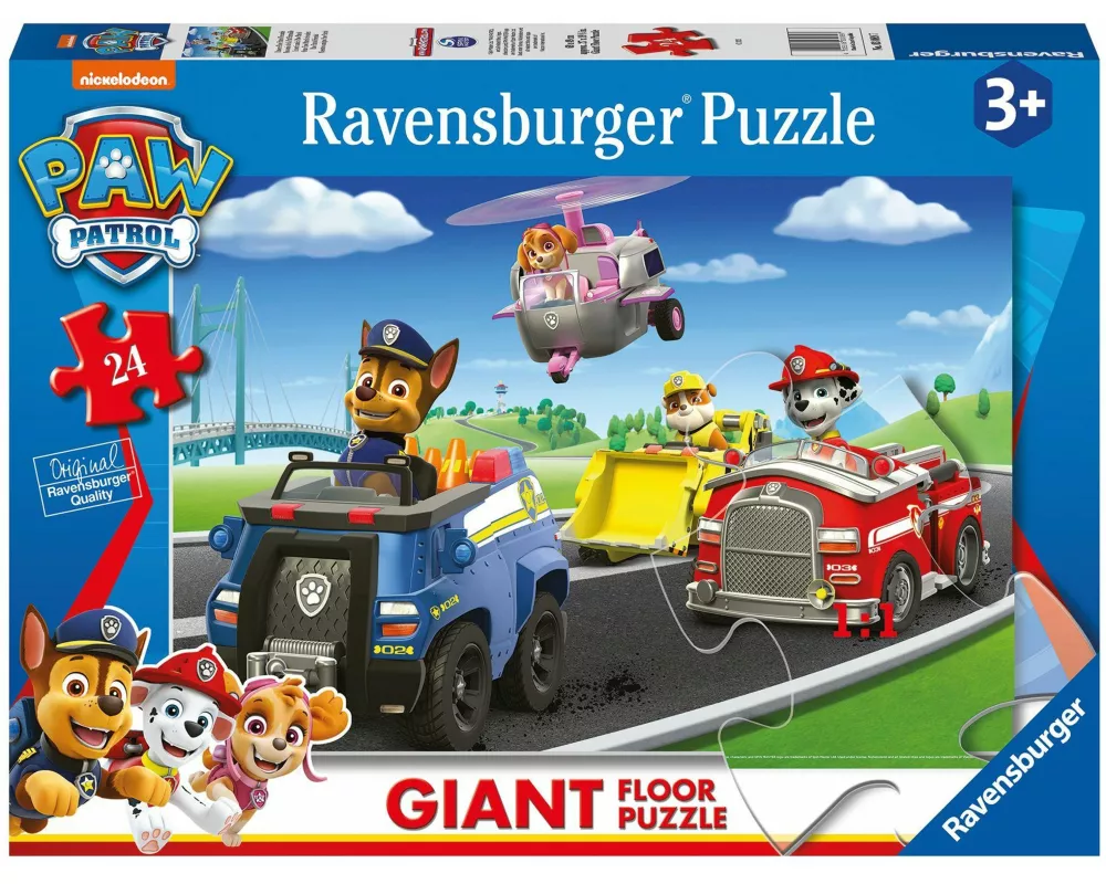Ravensburger Kinderpuzzle 03089 - unsere Paw Patrol Freunde - Bodenpuzzle mit 24 großen Puzzleteilen, für kleine Paw Patrol-Fans ab 3 Jahren