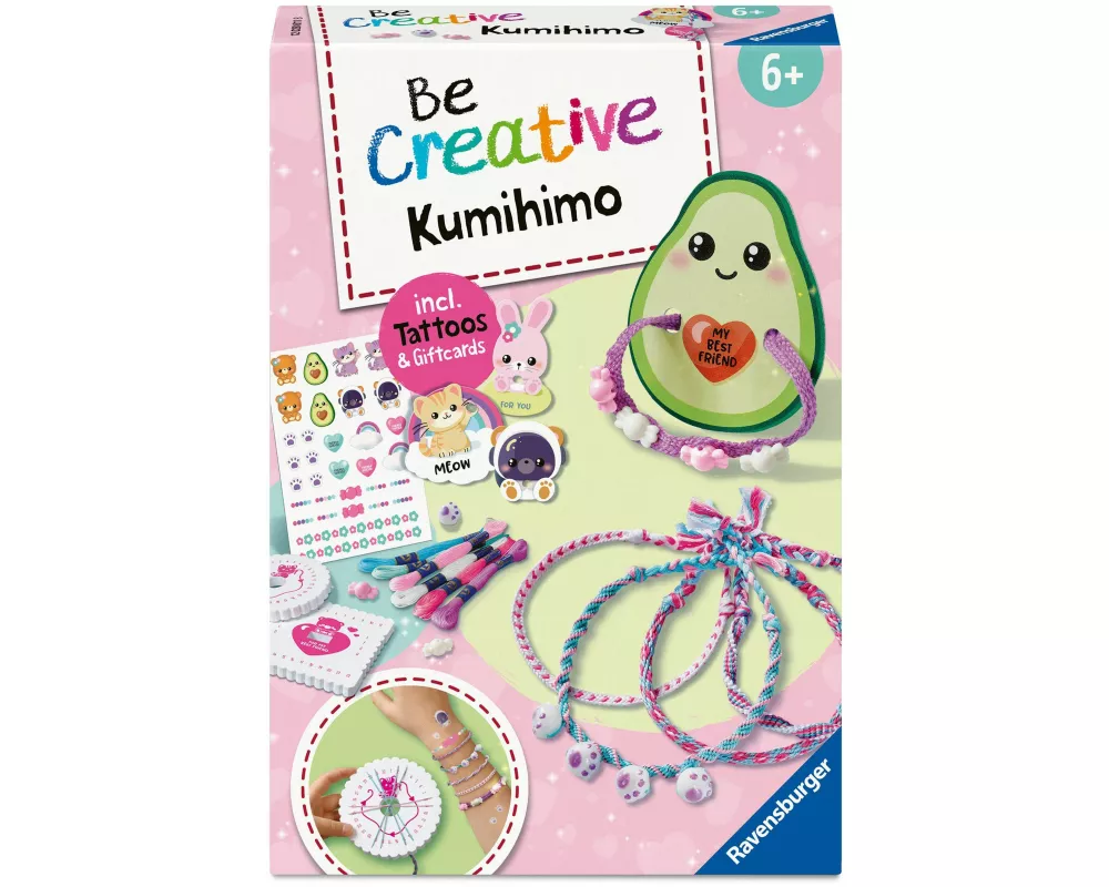 BeCreative Midi - Freundschaftsbändchen Kumihimo & Tattoos Kawaii