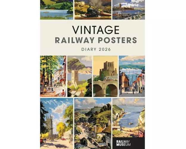 Vintage Railway Posters National Railway Museum A5 Diary 2026