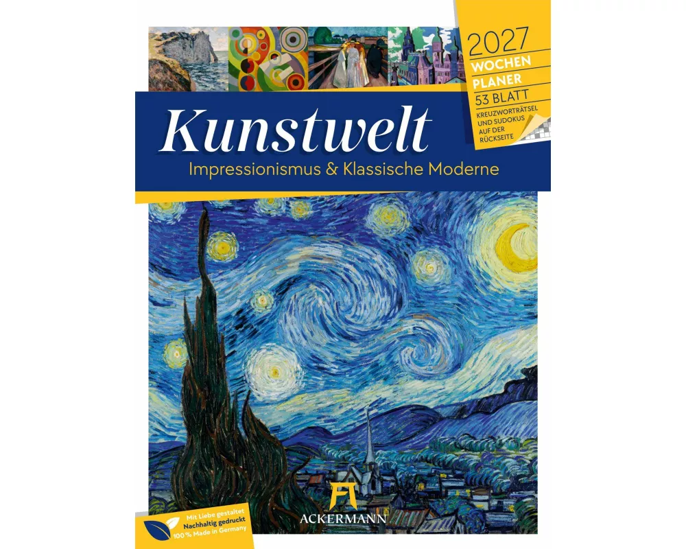 Kunstwelt Wochenplaner Kalender 2027 | Impressionismus und Klassische Moderne