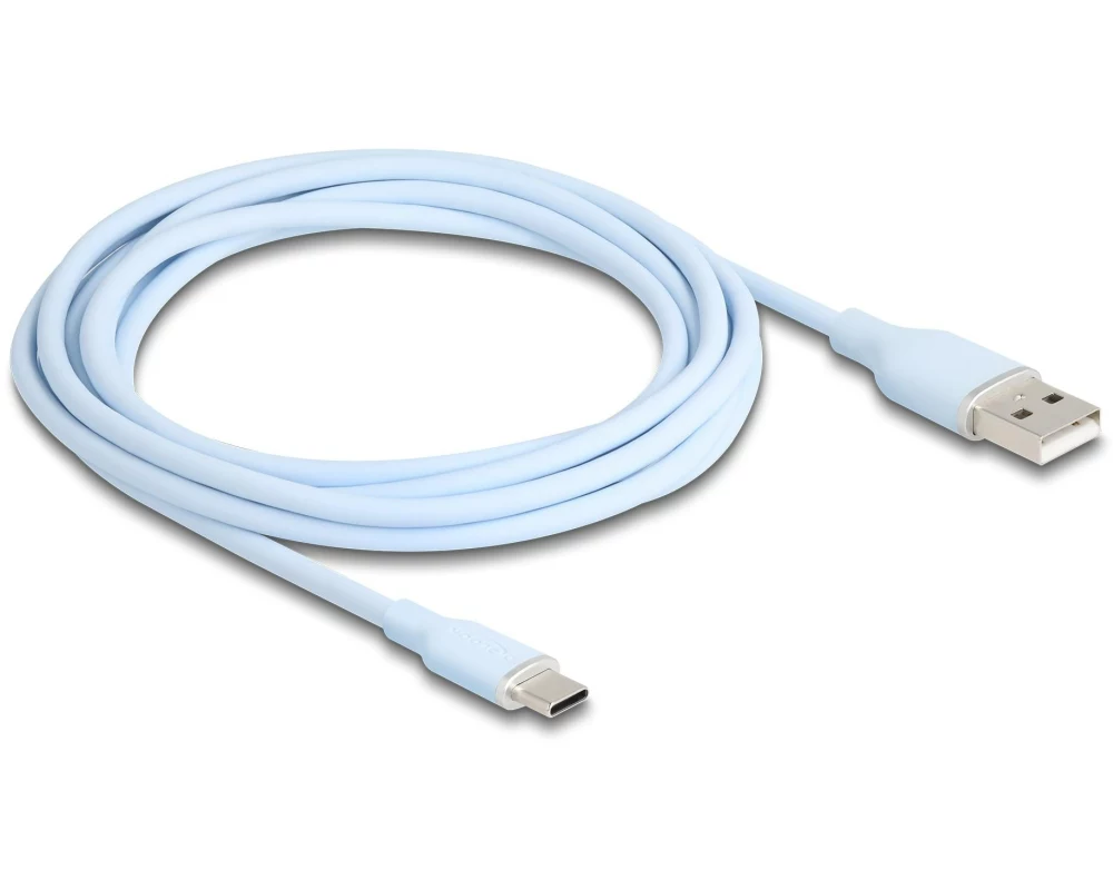 Delock USB 2.0-Kabel Silikon USB-A - USB-C 2.5 m
