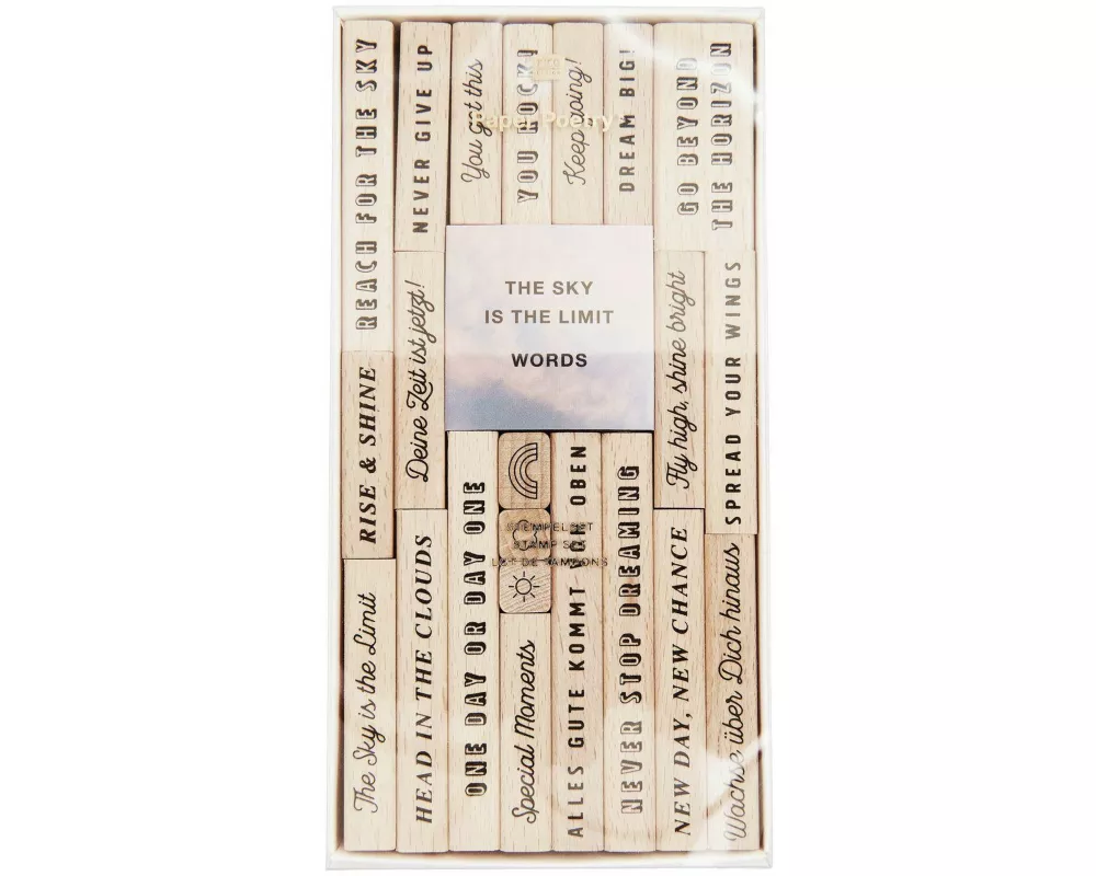Stempelset Typo, The Sky is the Limit FSC 100%, 22 Stempel