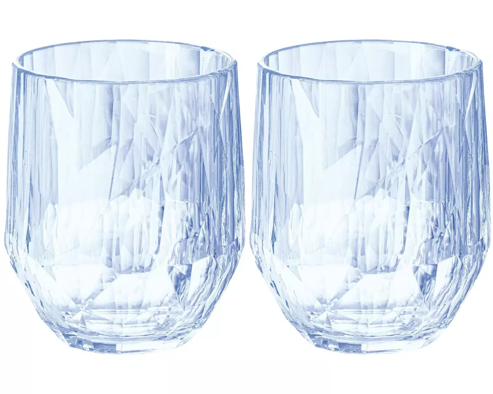 Koziol Trinkglas Club No. 24 300 ml, 2 Stück, Aquamarine