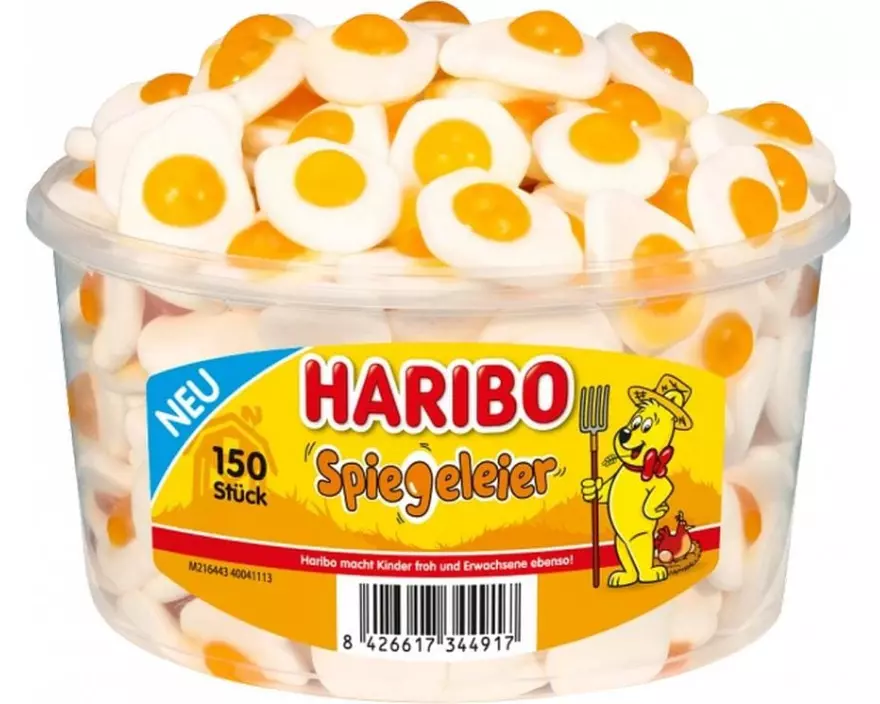 Haribo Int. Gummibonbons Dose Spiegeleier 975 g