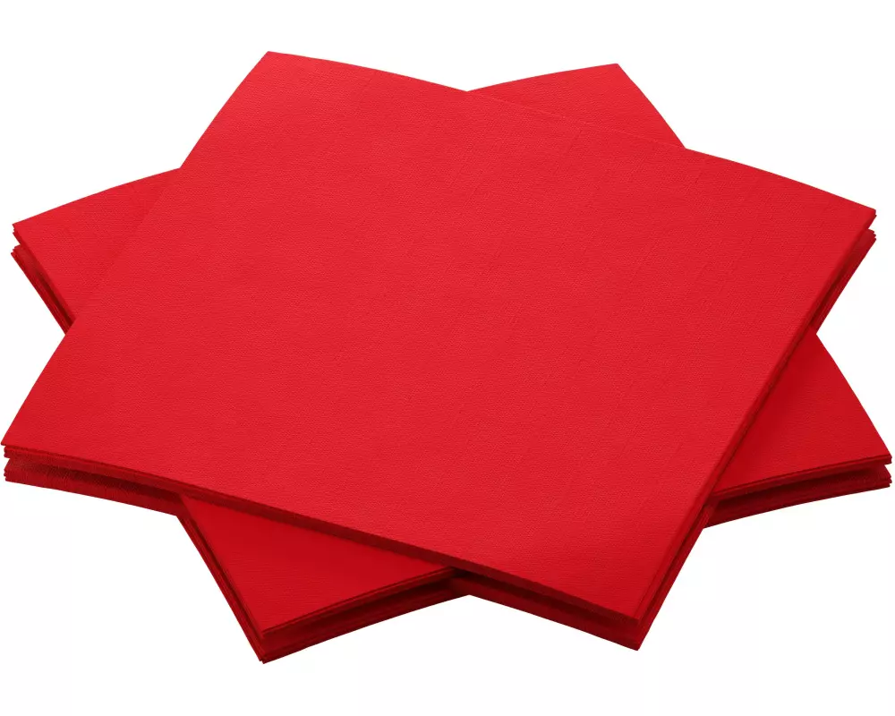 Duni Cocktailservietten 20 cm x 20 cm, 180 Stück, Rot