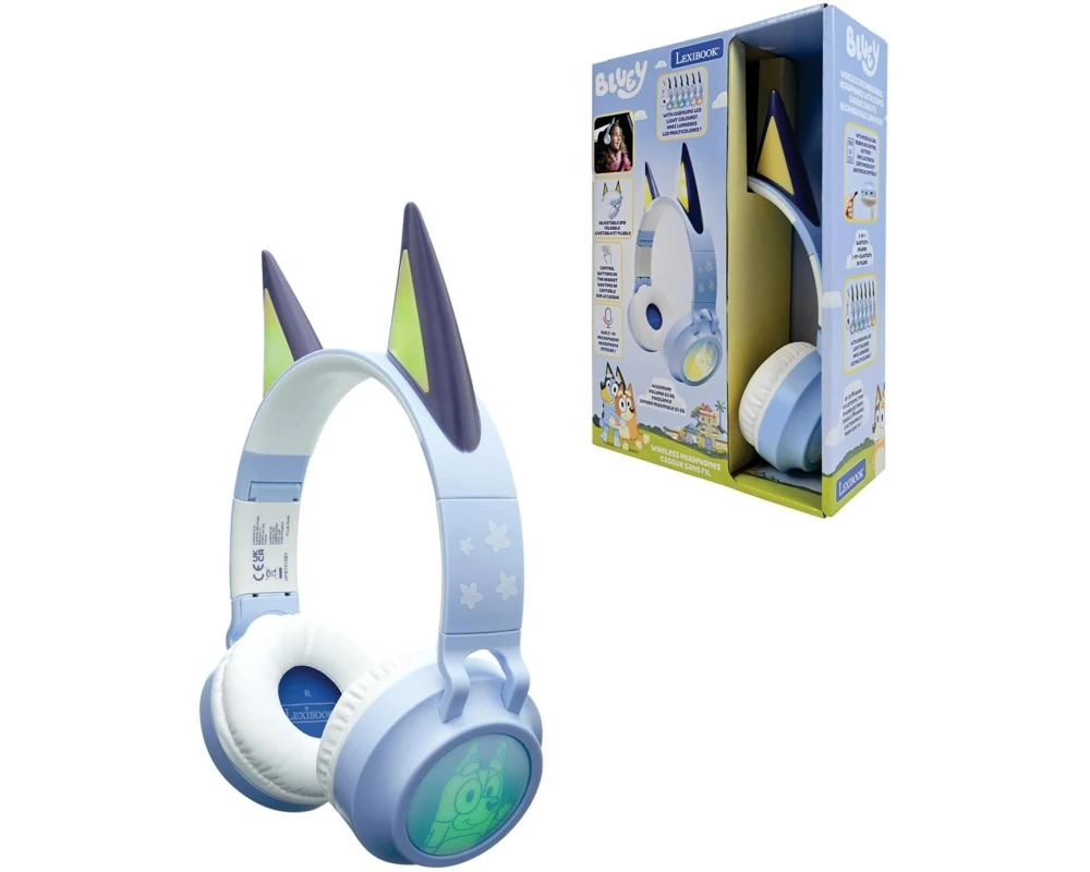 Lexibook Kinderkopfhörer 3D Bluey Bluetooth Blau
