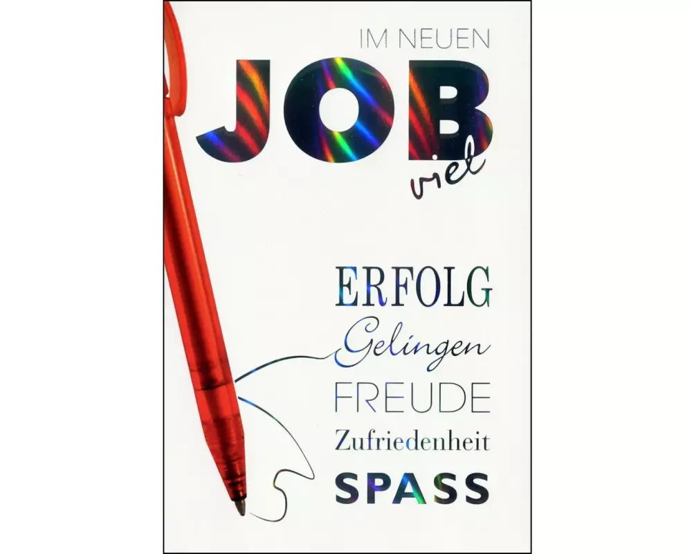 ABC Glückwunschkarte Viel Erfolg im neuen Job B6