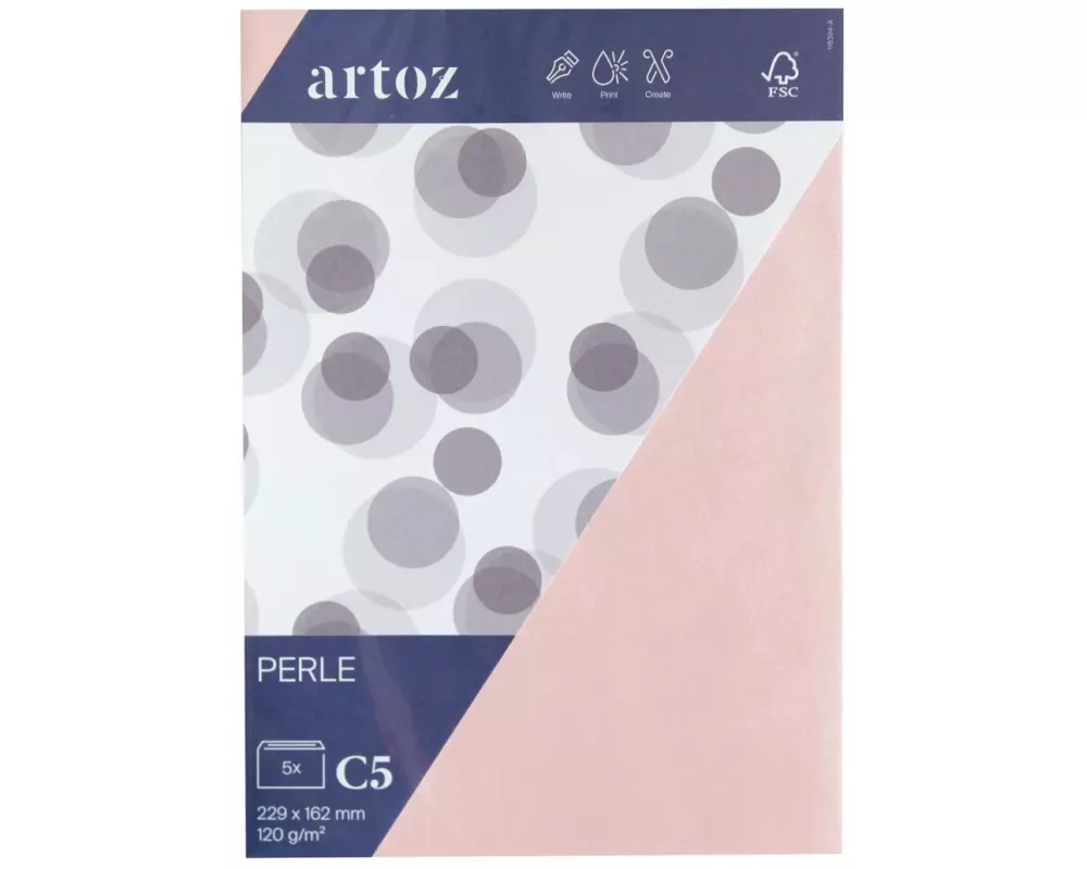 Artoz Couvert Perle C5, 5 Stück, Icerose