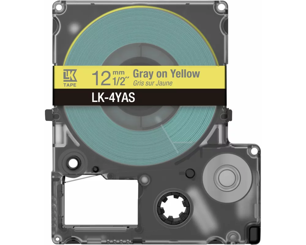 Epson Colour Tape Yellow/Grey, 12mm, 8m, LK-4YAS