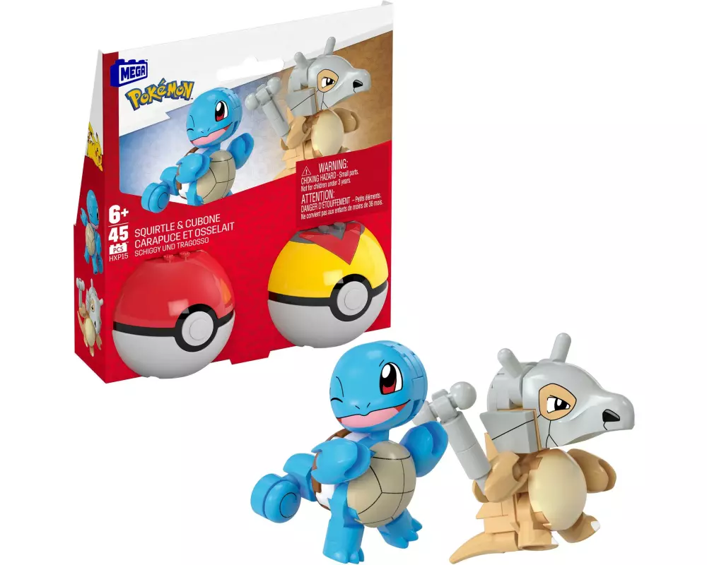 Mega Construx Pokémon Pokéball Set Schiggy/Tragosso
