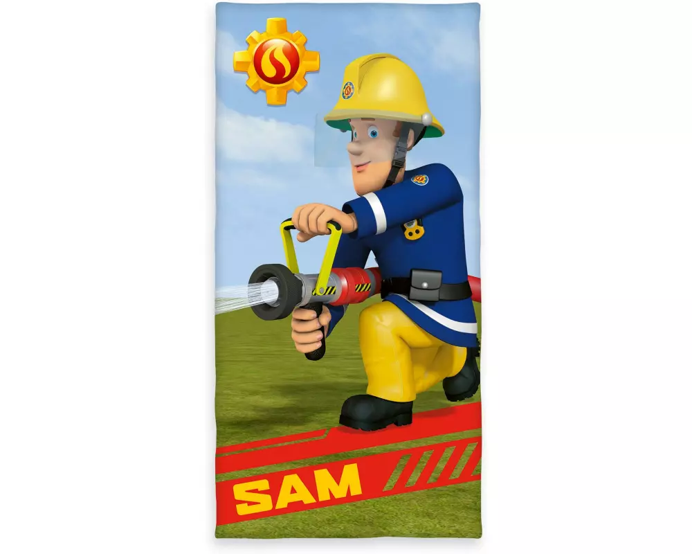 Herding Feuerwehrmann Sam Badetuch 75 x 150 cm, Mehrfarbig