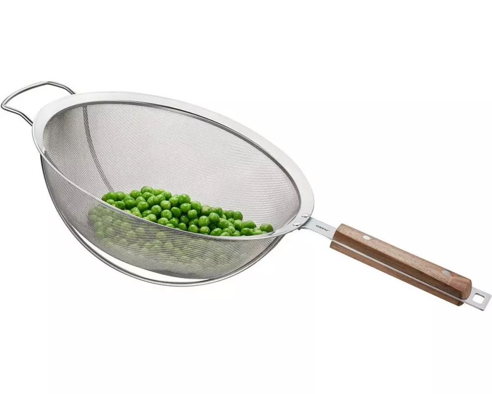 GEFU Abtropfsieb Passo 24 cm, Silber/Braun