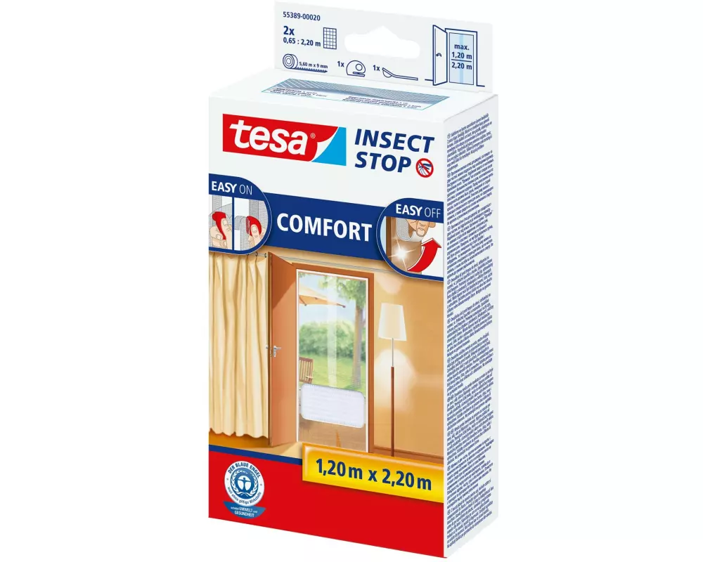 tesa Fliegengitter Insect Stop Comfort Tür weiss