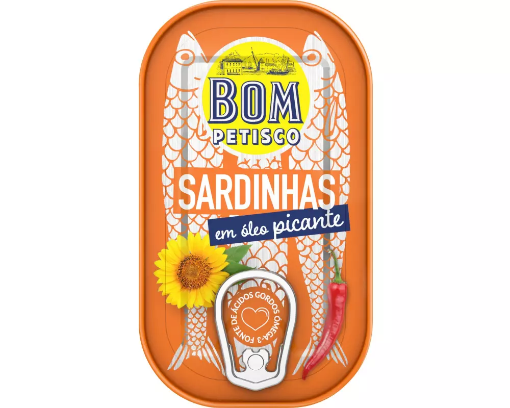 Bom Petisco Sardinen in scharfem Pflanzenöl 120 g