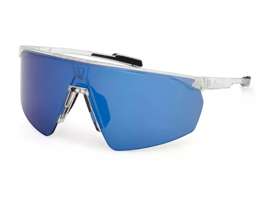 adidas Sonnenbrille SP0075 Sonnenbrille, Crystal Lens Blue Mirror