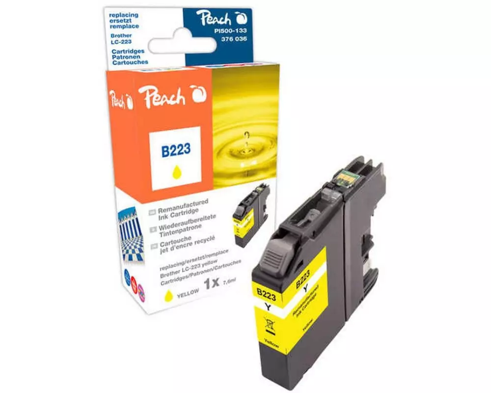 Peach Tinte Brother LC-223 Yellow