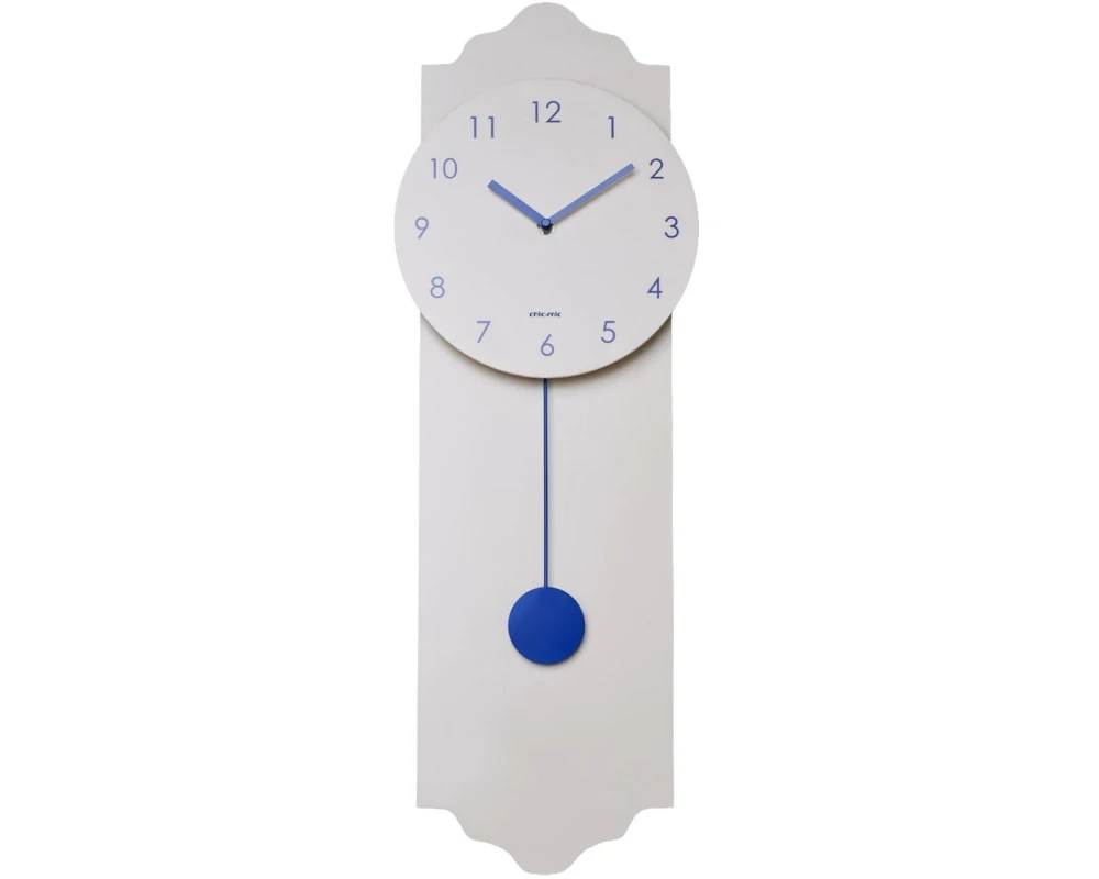 Chic Mic Wanduhr Pendelum Clock 24 x 70 cm, Grau