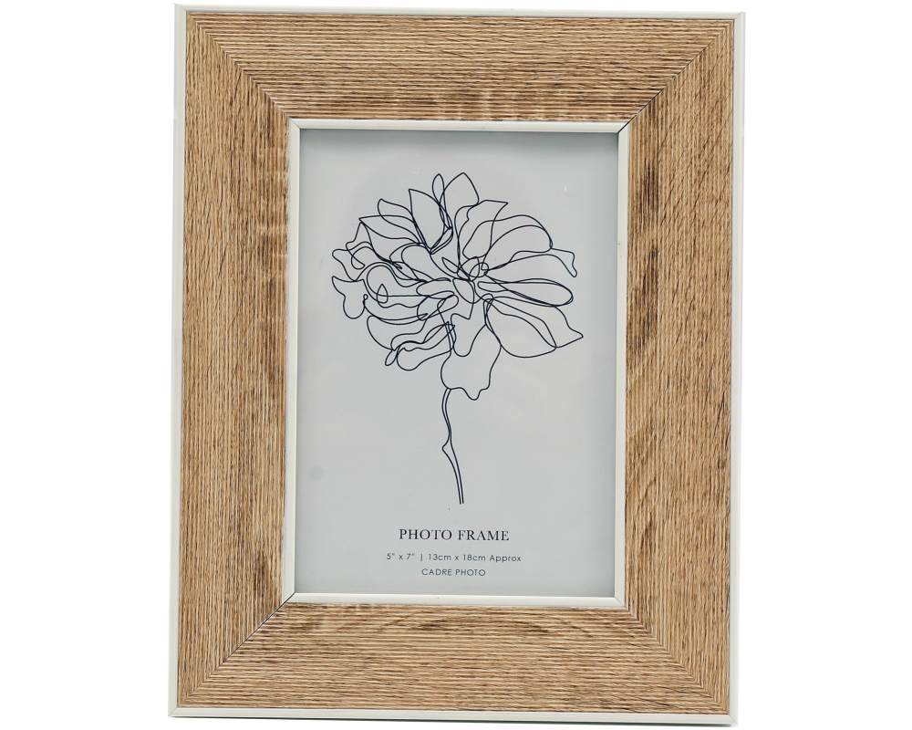 ROOST Fotorahmen 5x7 Zoll PH2485 weisser Rand, Holzrahmen