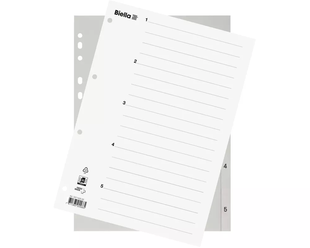 Biella Register A4, 1-5