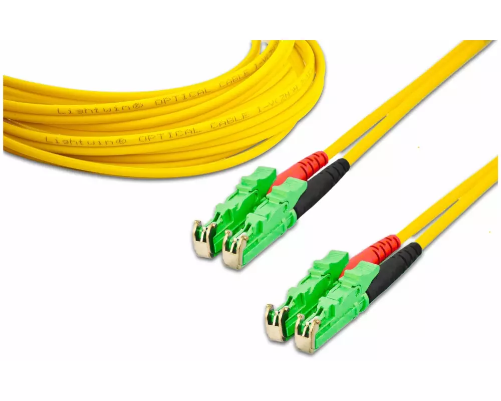 Lightwin LWL-Patchkabel LSH/APC-LSH/APC, Singlemode, Duplex, 5m