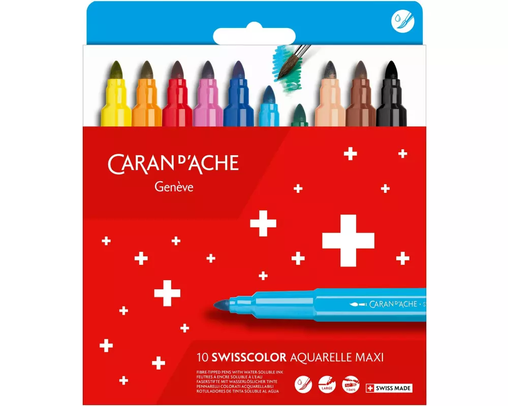 Caran d'Ache Fasermaler Swisscolor Maxi Mehrfarbig