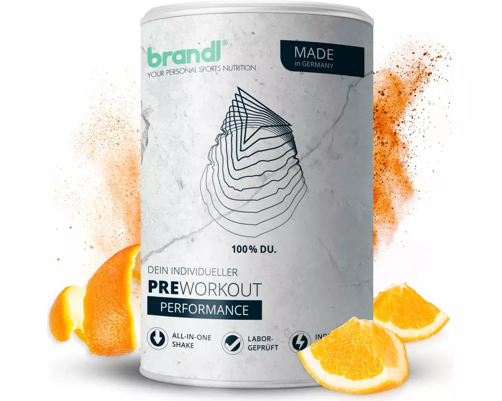 Brandl-Nutrition Pulver Pre-Workout Booster Guarana/Yerba Mate 500 g