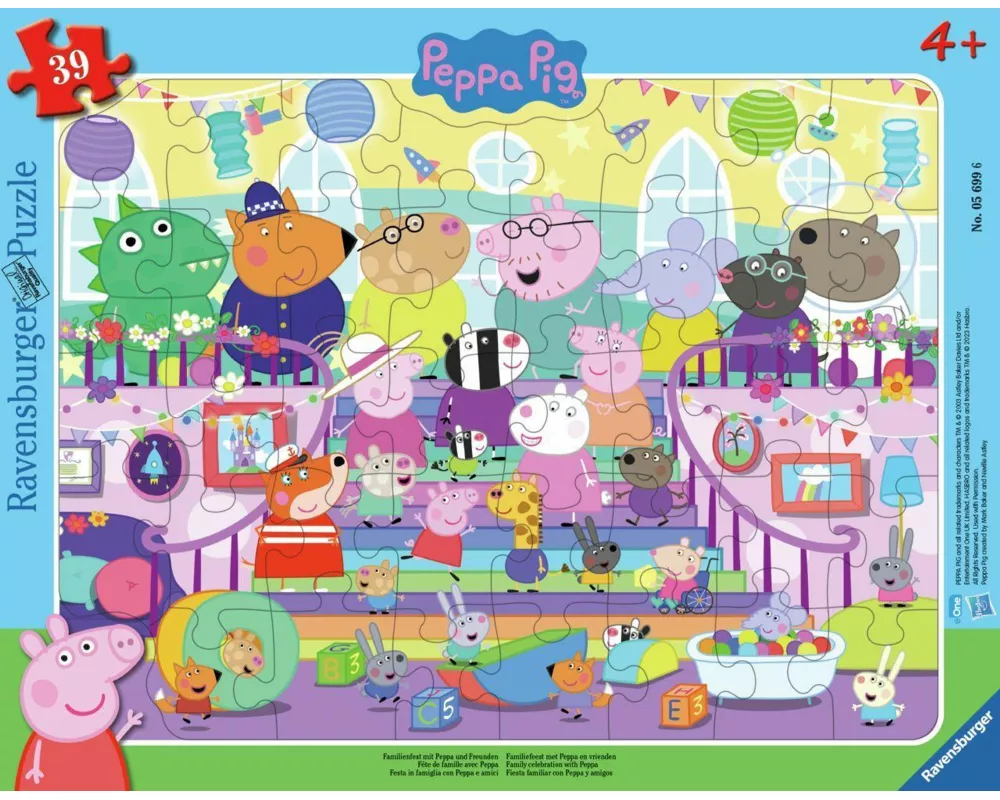 Kinderpuzzle 39 Teile - Peppa Wutz - Familienfest mit Peppa und Freunden