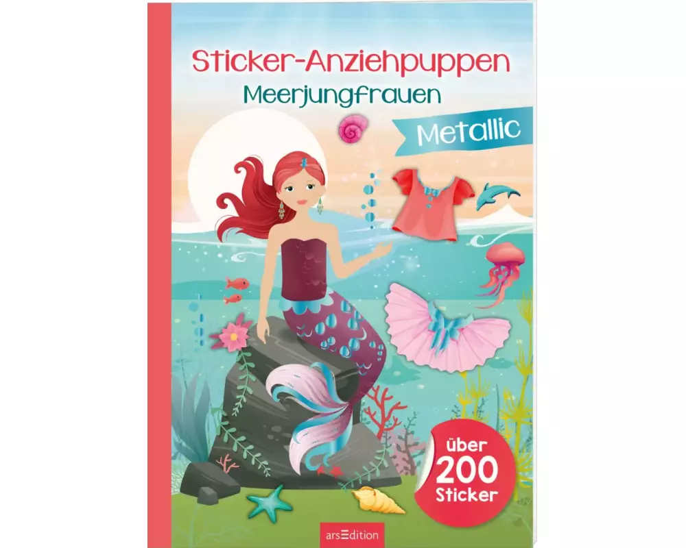 Sticker-Anziehpuppen Metallic – Meerjungfrauen