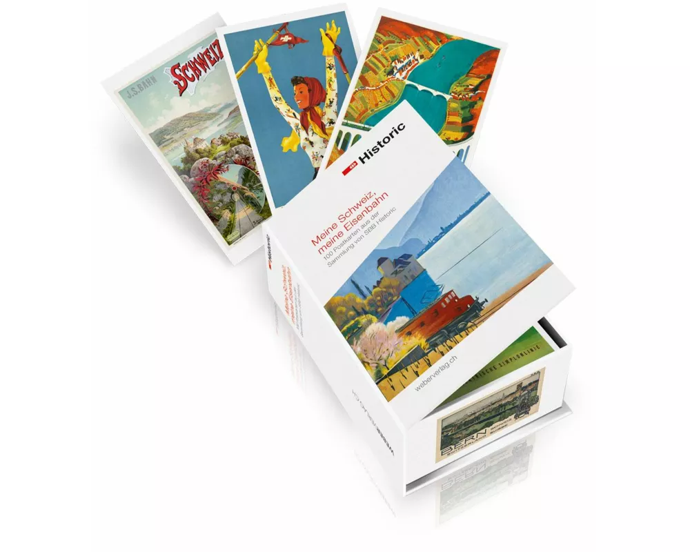 Postkartenbox Meine Schweiz, Meine Eisenbahn