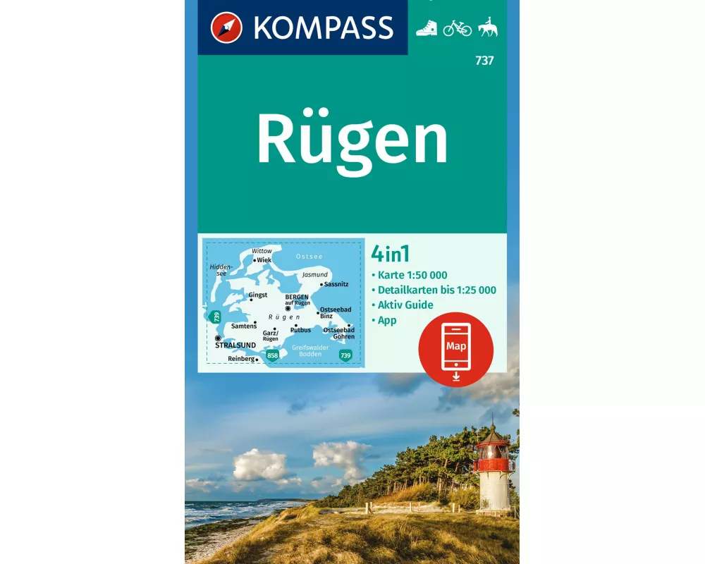 KOMPASS Wanderkarte 737 Rügen 1:50.000