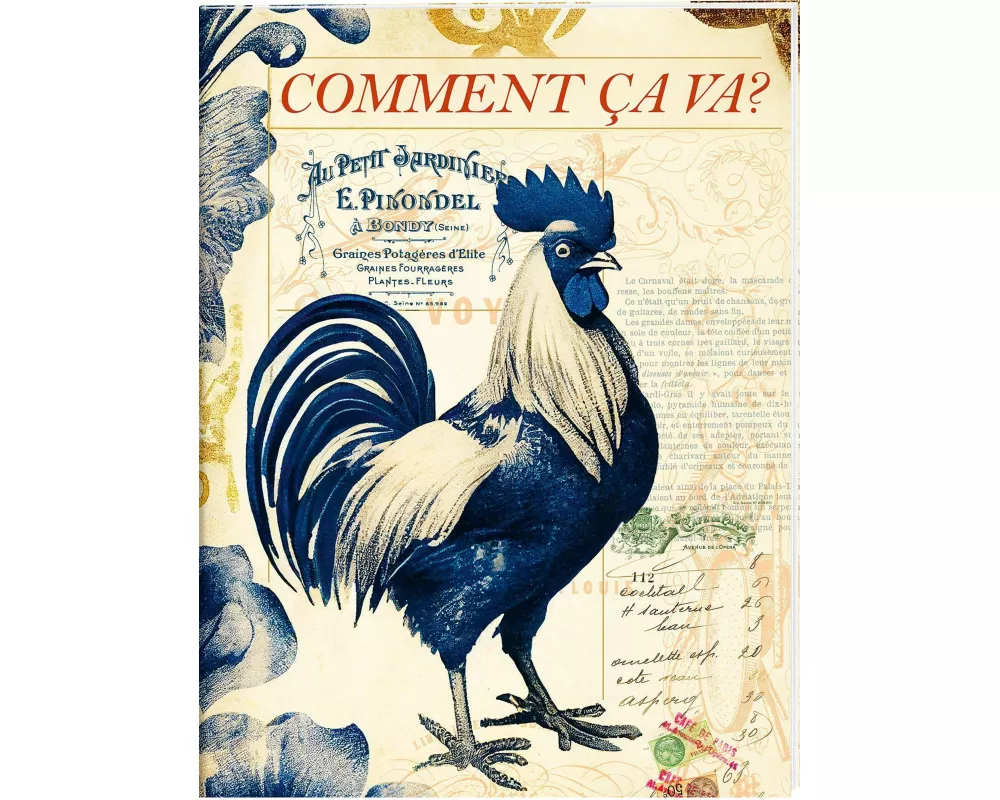 Französische Küche Großes Notizheft Motiv Hahn