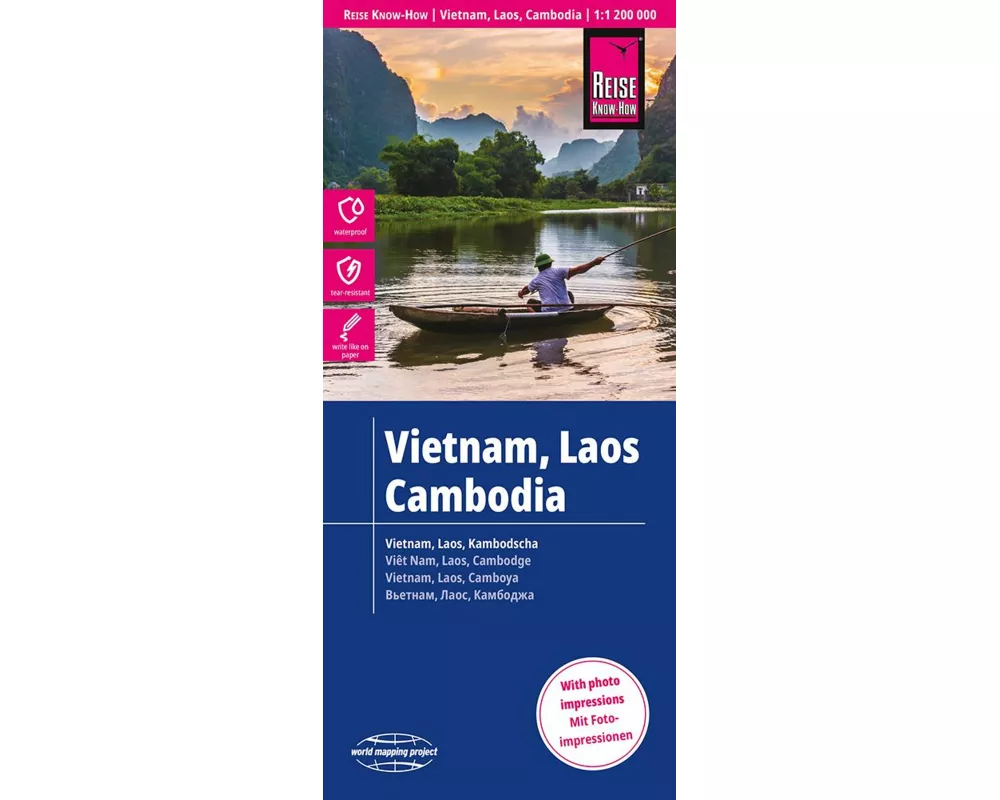 Reise Know-How Landkarte Vietnam, Laos, Kambodscha (1:1.200.000)